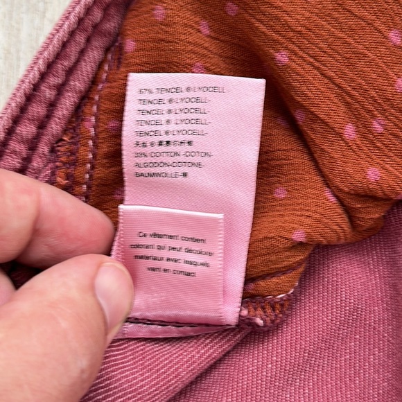 Anthropologie Utility Cargo Trousers Pink Wash Hue - Picture 8 of 11